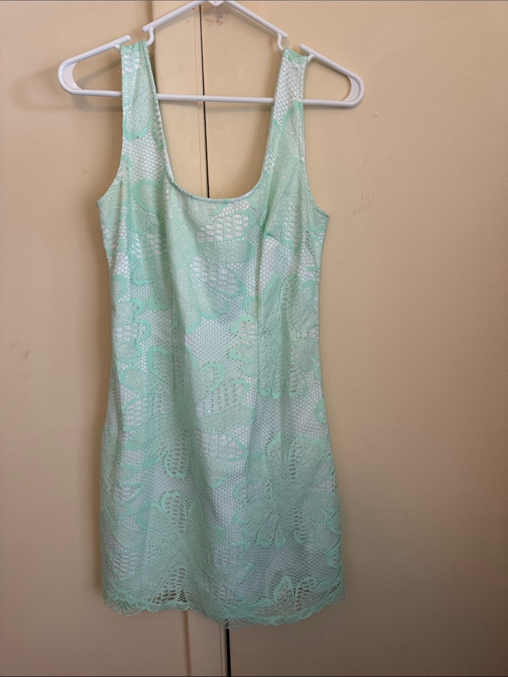 Lilly Pulitzer Mint Green Lace Sleeveless Mini Dress